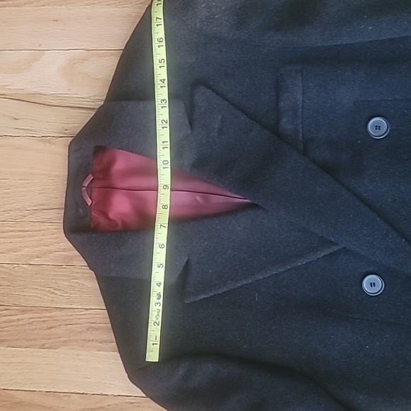 Wool trench coat no brand tag black size b42 - Picture 14 of 16